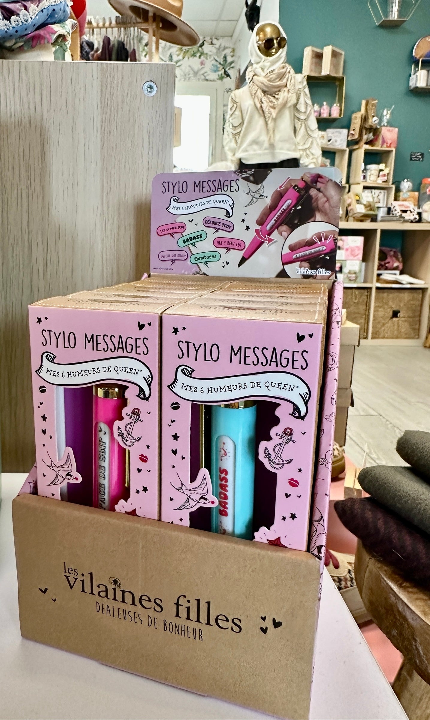 Stylo à messages Les Vilaines Filles, idée cadeau originale - Abana 64310