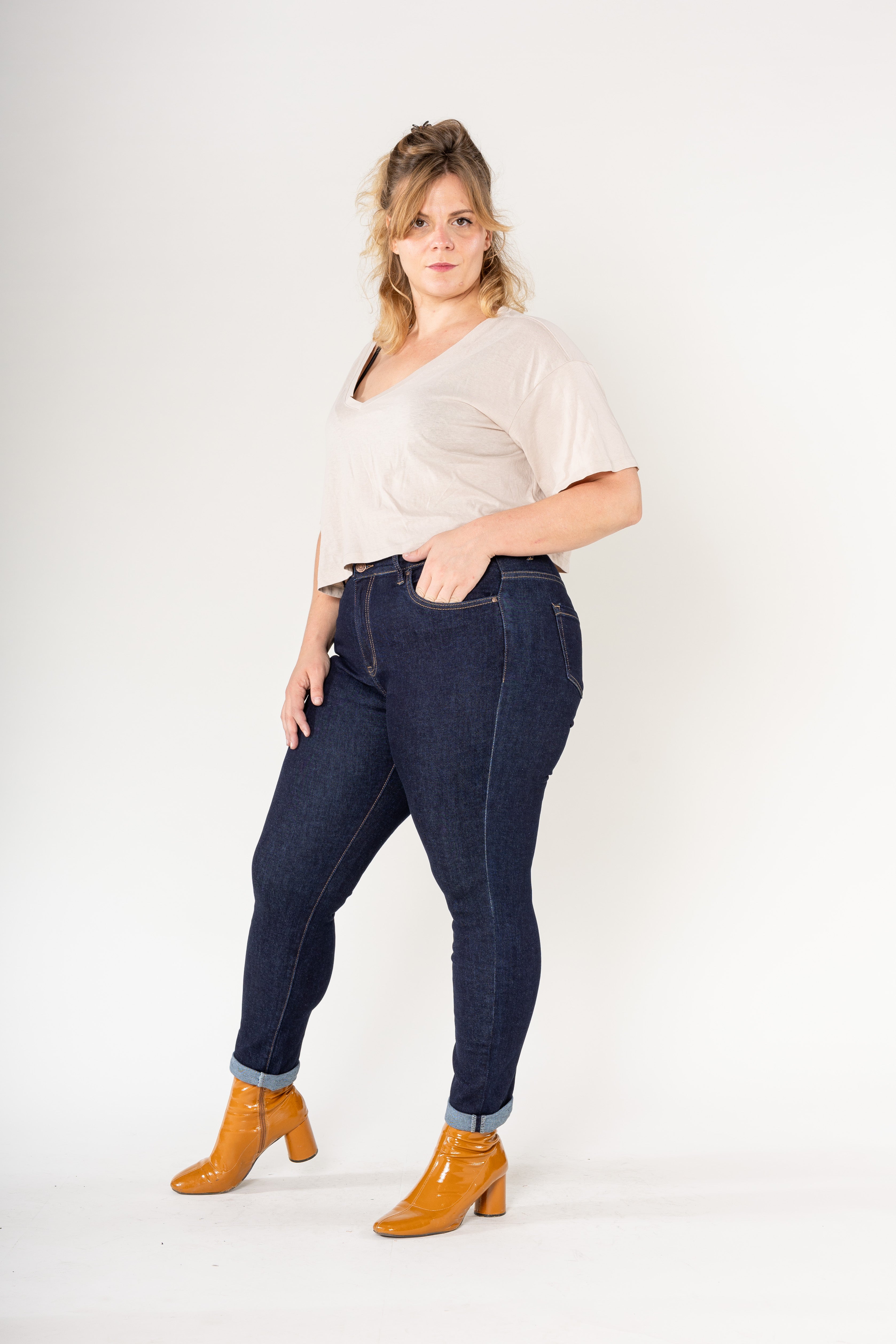 💙Jean Mom Brut Clémence – Grande taille