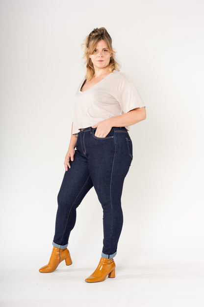💙Jean Mom Brut Clémence – Grande taille