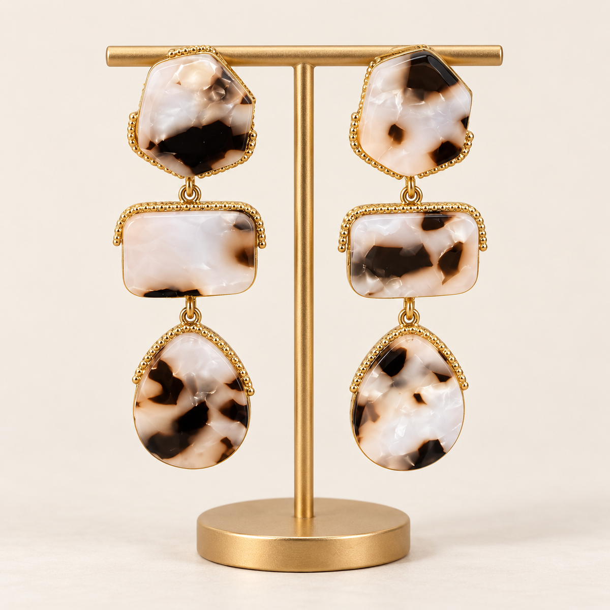 ✨Boucles d’oreilles  – Acier inoxydable doré