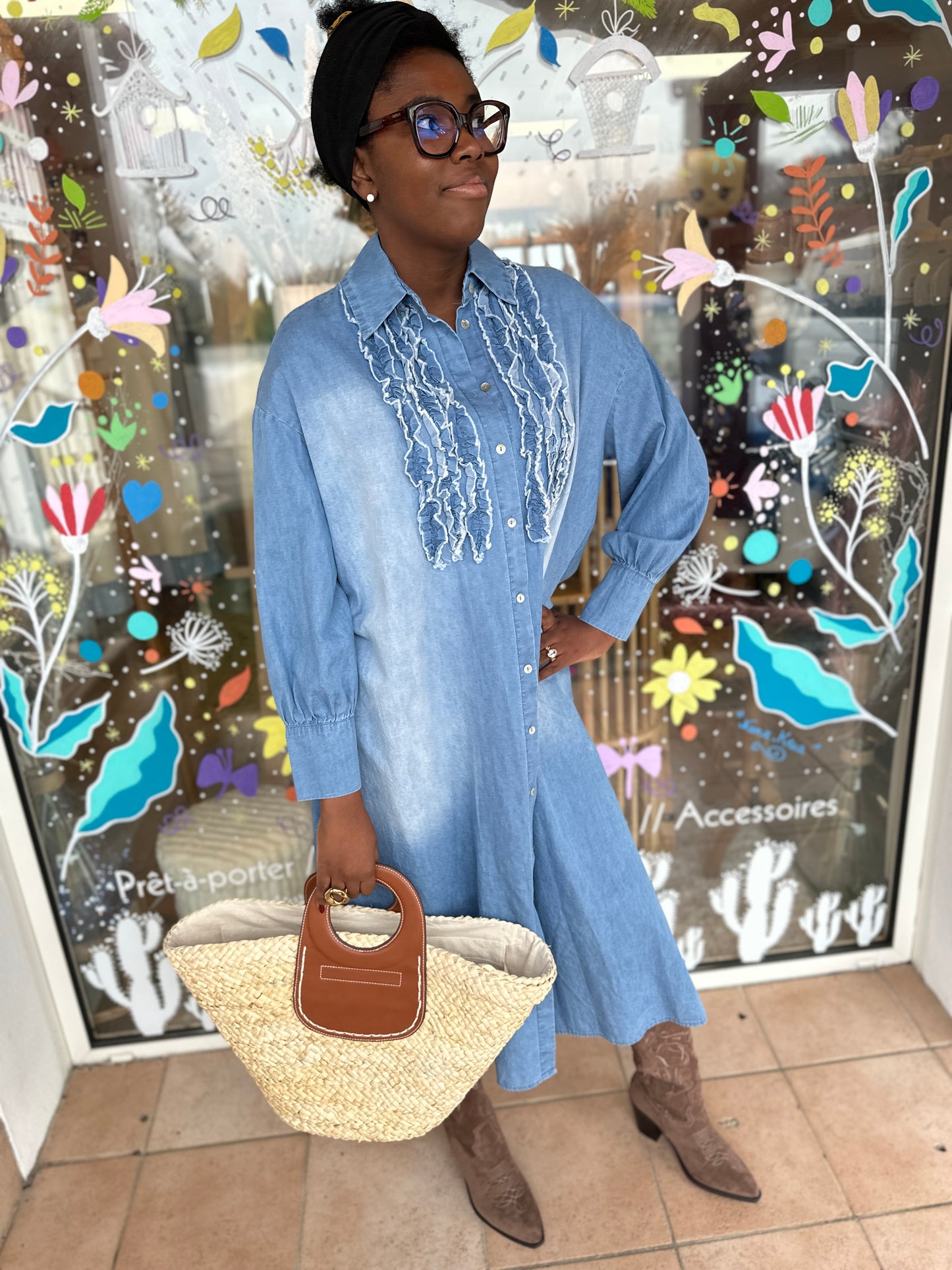 💙 Robe Stool en jean Banditas – Esprit bohème structuré