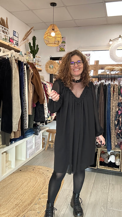 🖤 Robe Maina – Élégance noire et fluide