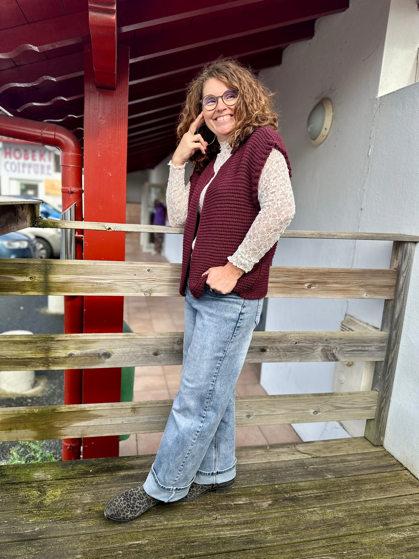 🍁 Veste Élia – Gilet Sans Manches en 100 % Laine