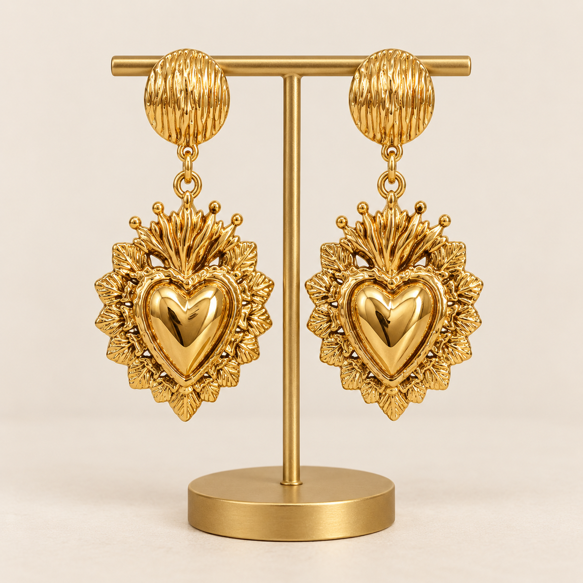 ✨Boucles d’oreilles  – Acier inoxydable doré