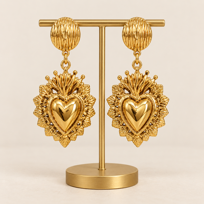 ✨Boucles d’oreilles  – Acier inoxydable doré