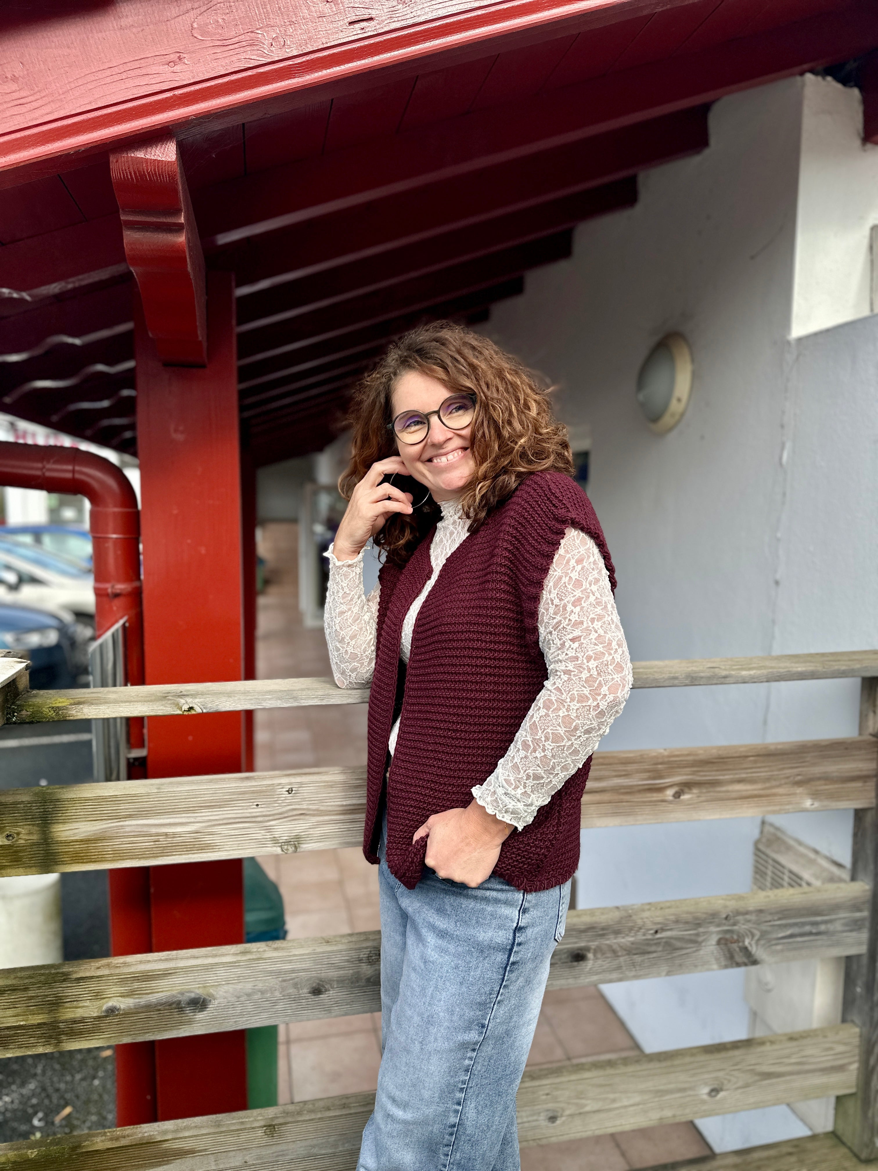 🍁 Veste Élia – Gilet Sans Manches en 100 % Laine