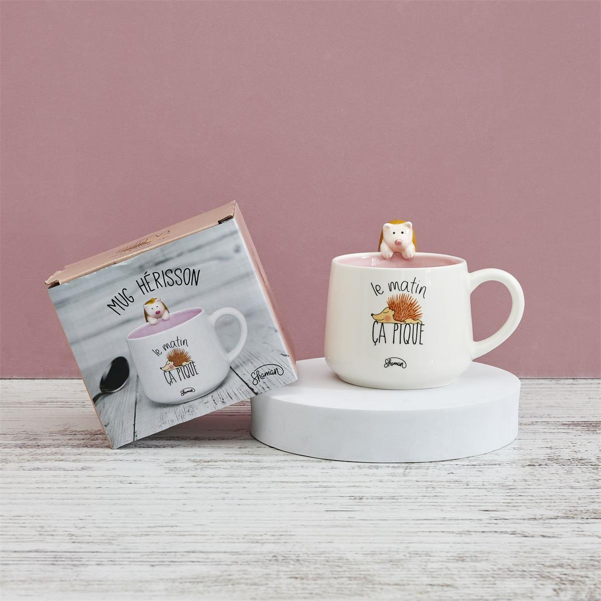 🦔 Mug "Le matin ça pique" – Adorable et plein d’humour