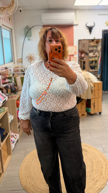 ✨Body Éloïse – Dentelle blanc femme grande taille