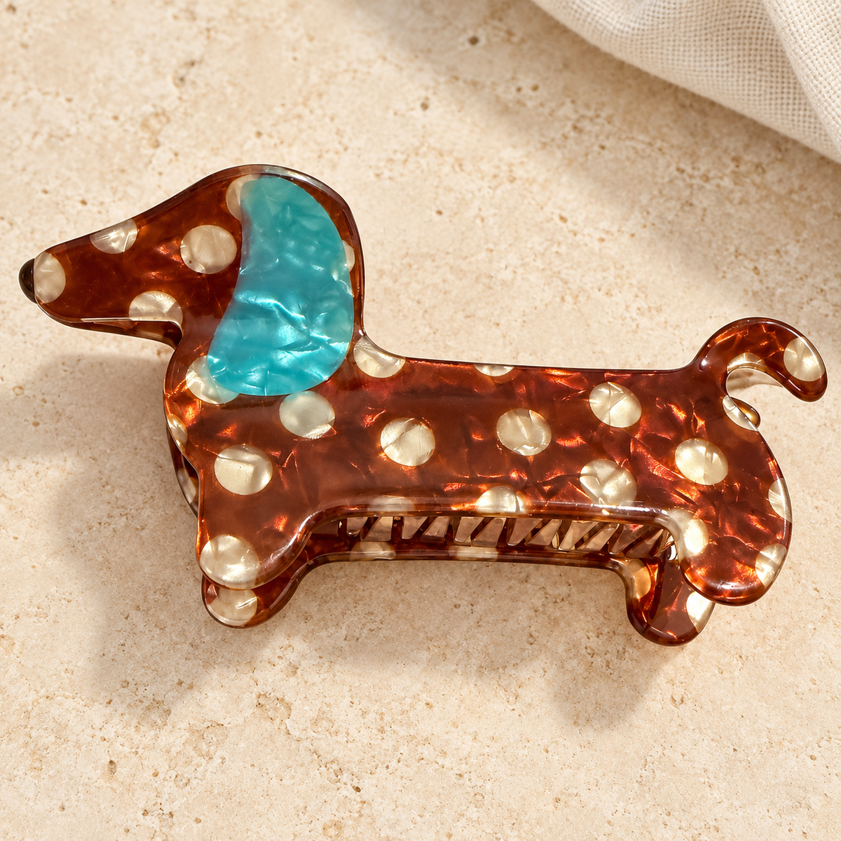 🌈Pince à cheveux originale en acrylique – Animaux et fruits