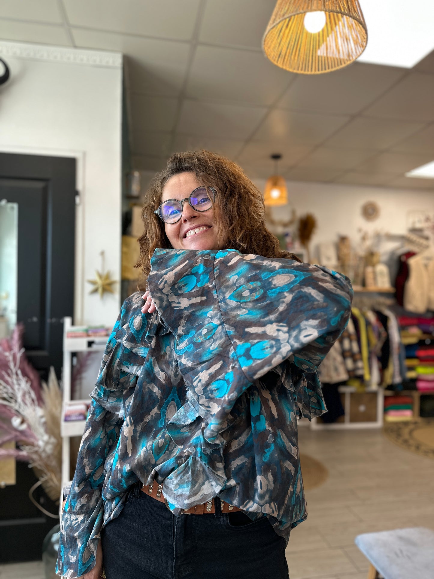 💙Tunique Vietti à volants – Banditas from Marseille – Grande taille