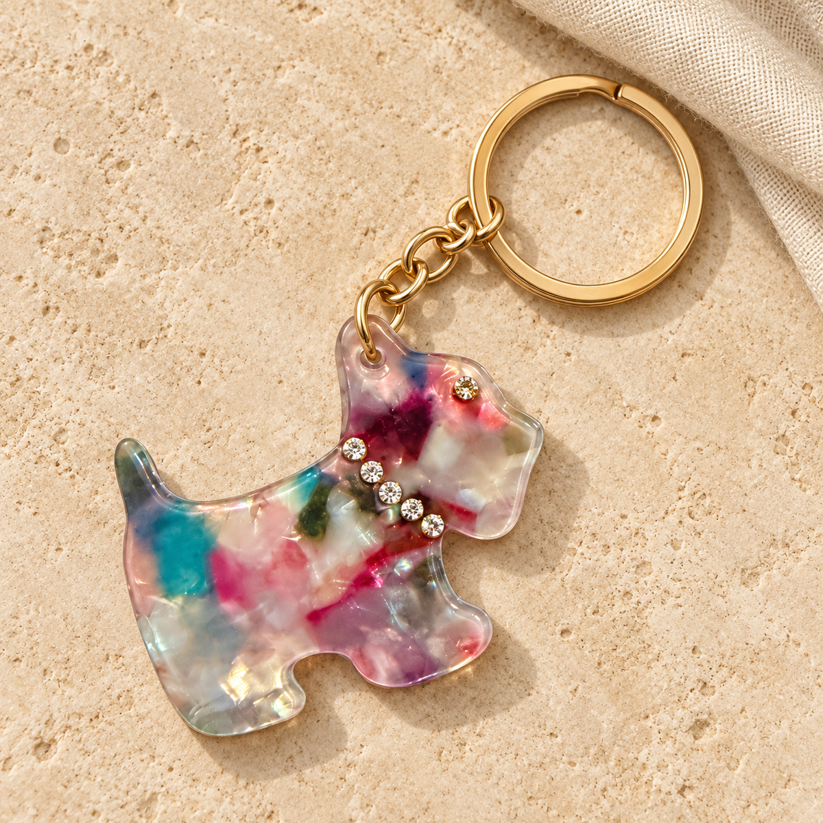 🐢Porte-clés original en acrylique – Animaux et motifs fantaisie