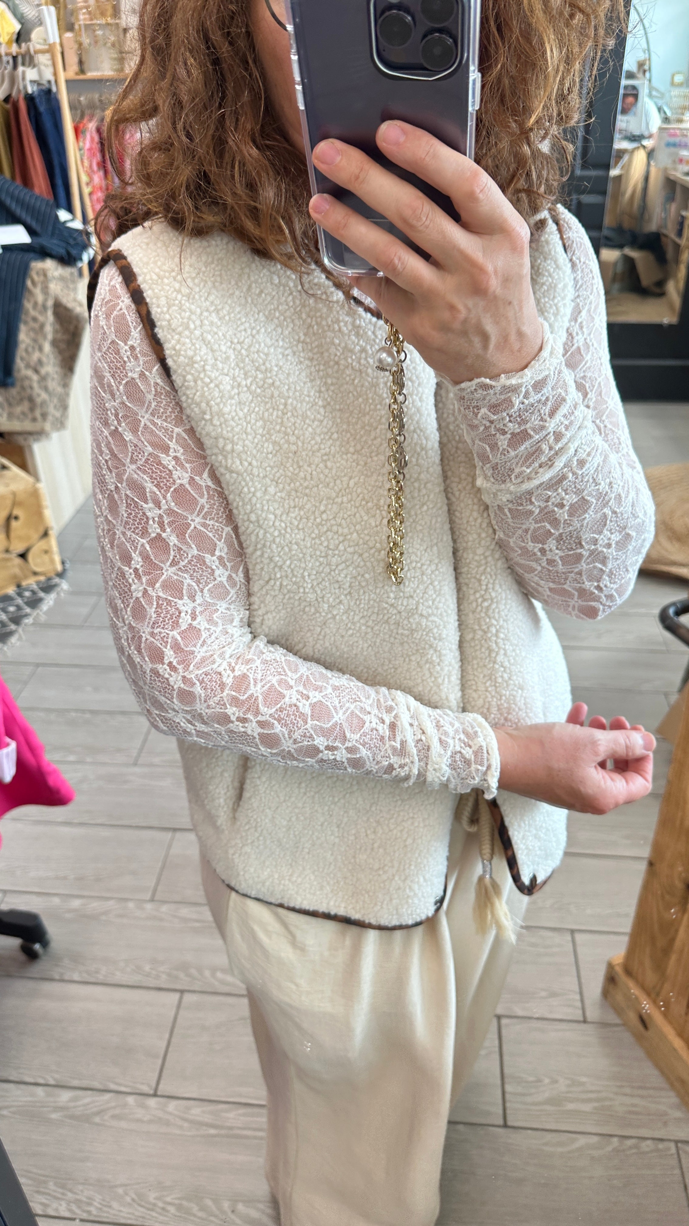 🧥 Gilet sans manches Doudou - Écru chic & épuré