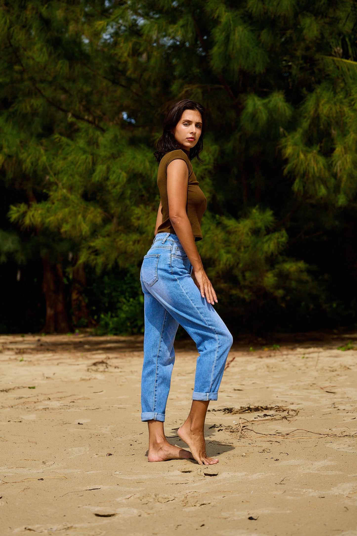 👖 Jean mom Jeanne – Taille haute & allure vintage iconique