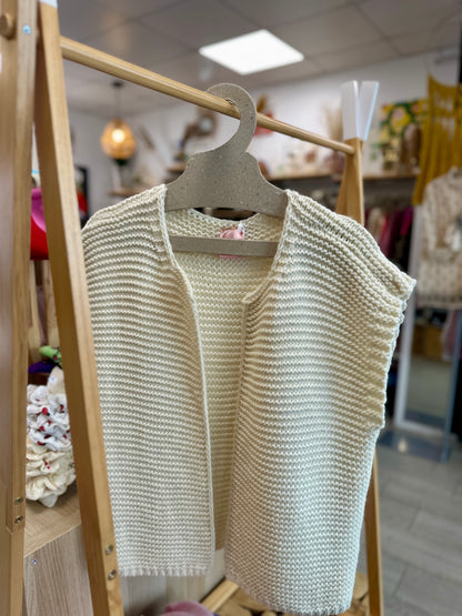 🍁 Veste Élia – Gilet Sans Manches en 100 % Laine