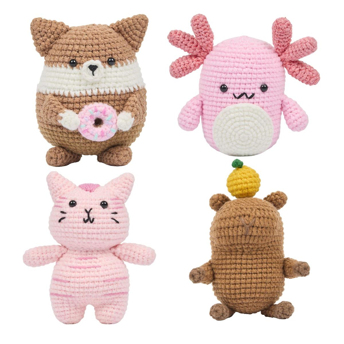 🧶 Kit DIY Crochet – Axel, Murphy, Cookie & Tigri