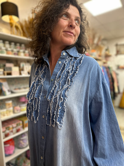 💙 Robe Stool en jean Banditas – Esprit bohème structuré