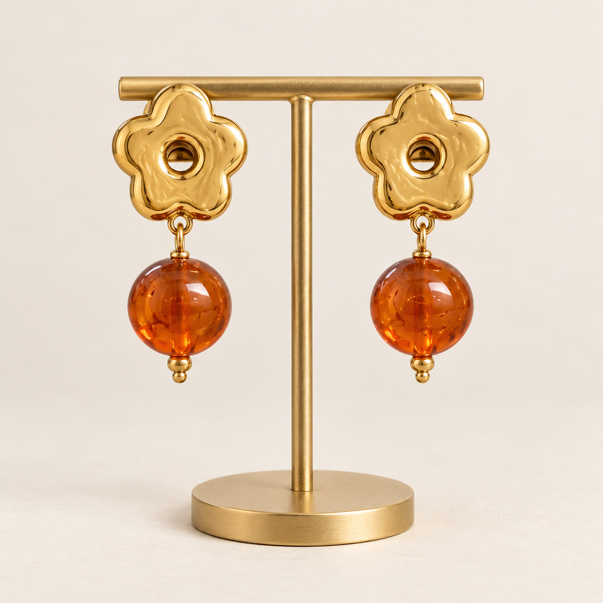 ✨Boucles d’oreilles  – Acier inoxydable doré