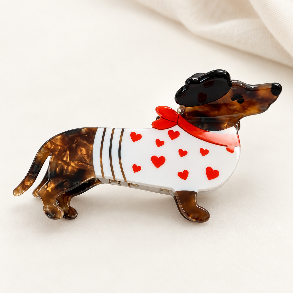 🌈Pince à cheveux originale en acrylique – Animaux et fruits