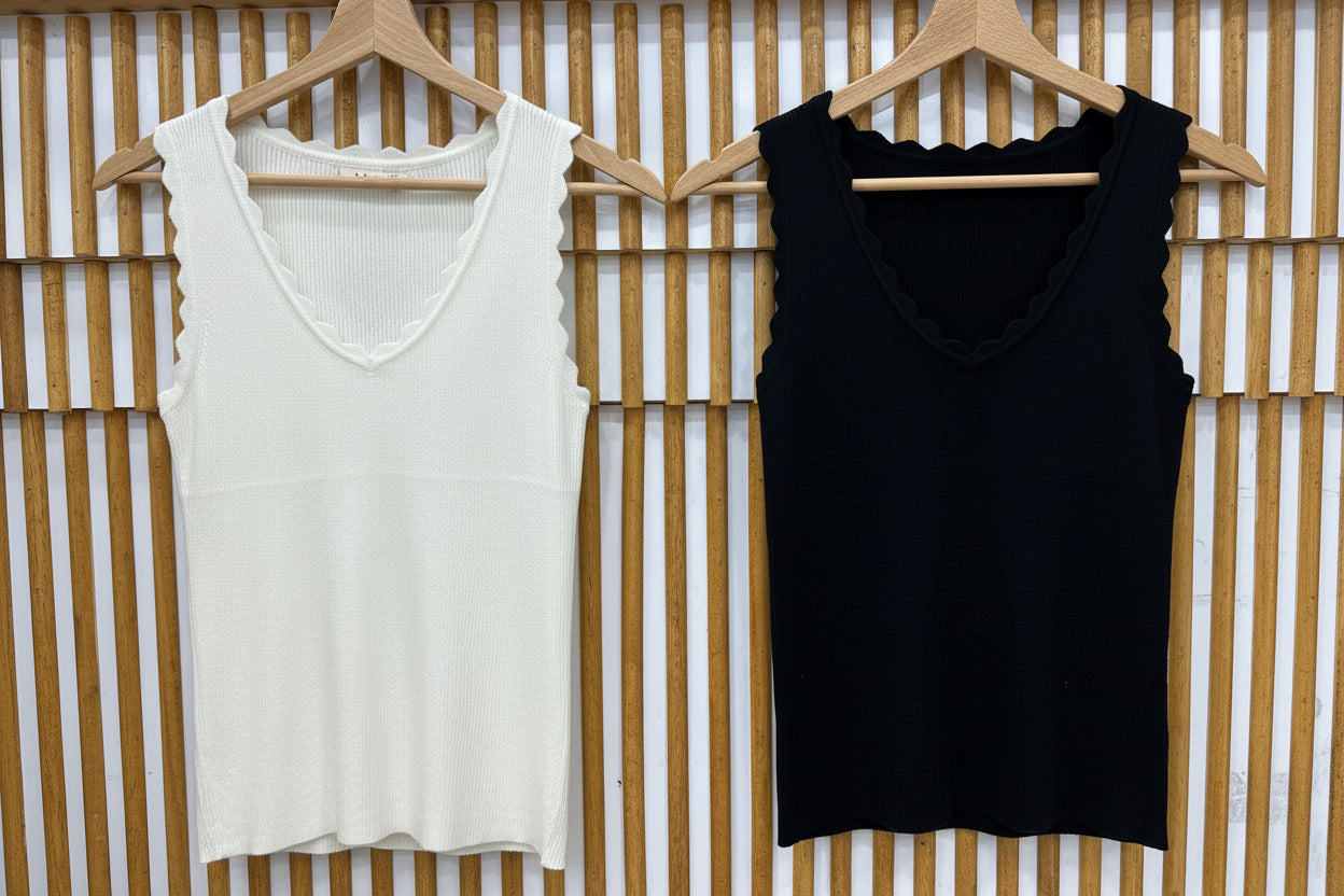 🤍 Débardeur Mélina maille – Confort grande taille