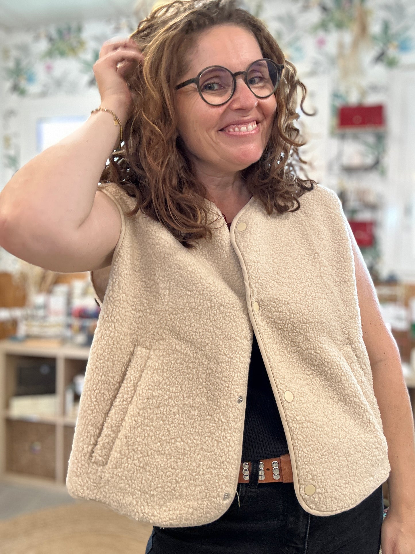 💘Gilet Joana – Sherpa doux & stylé