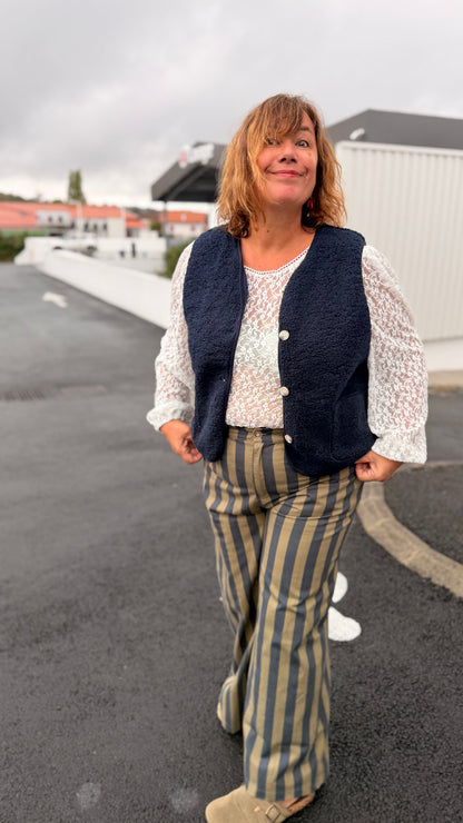💙Gilet Marine – Sans manches bleu marine