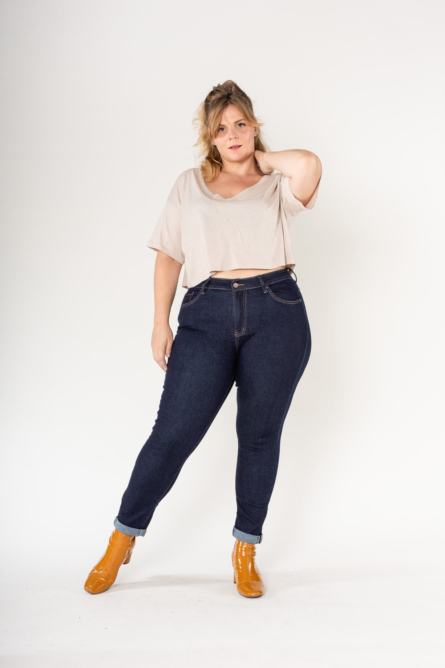 💙Jean Mom Brut Clémence – Grande taille