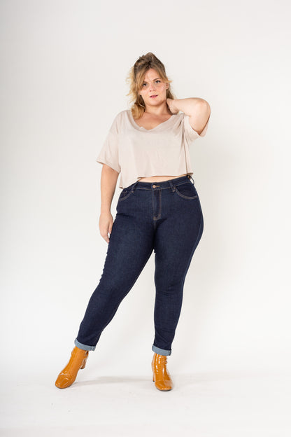 💙Jean Mom Brut Clémence – Grande taille