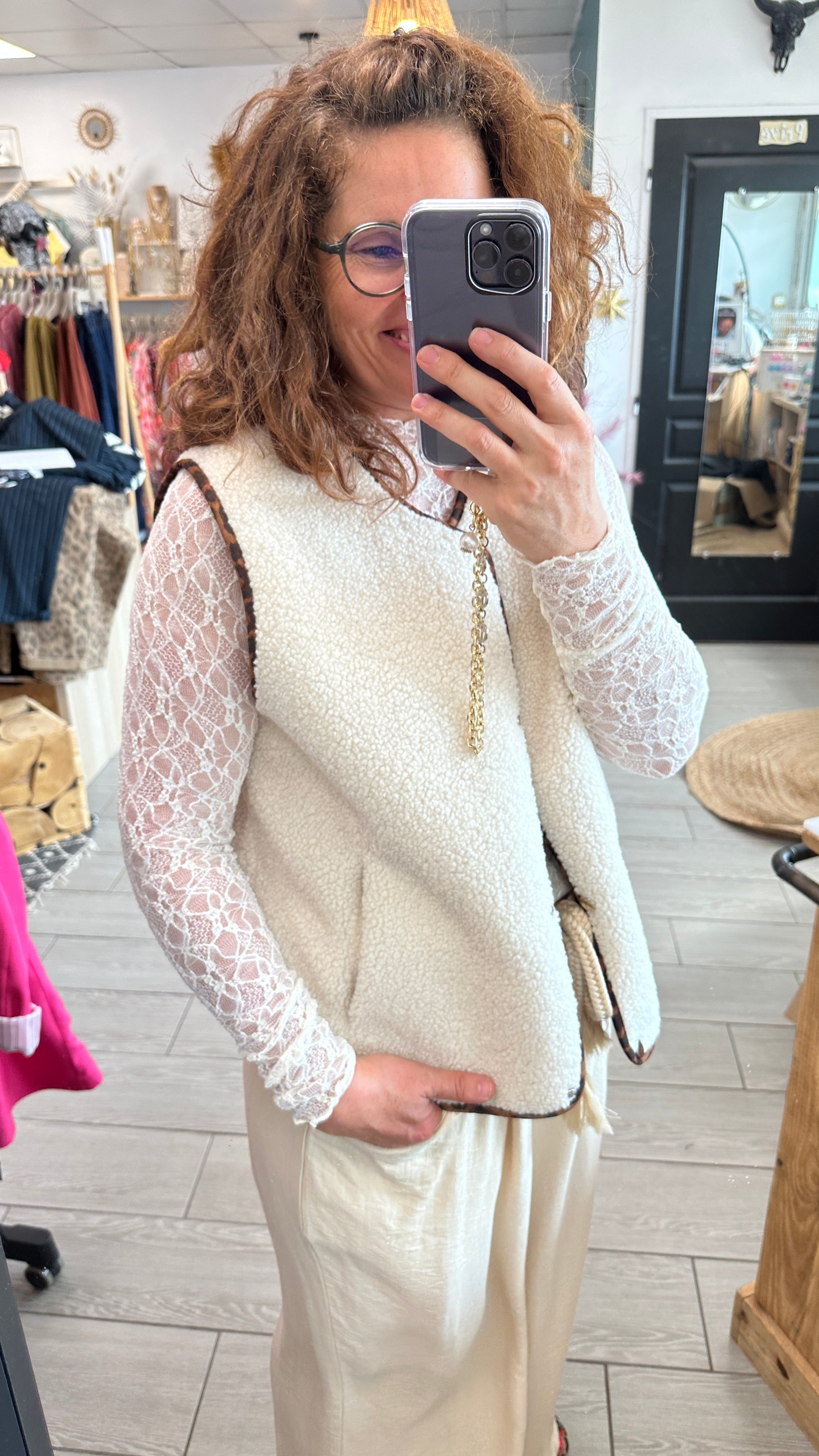 🧥 Gilet sans manches Doudou - Écru chic & épuré