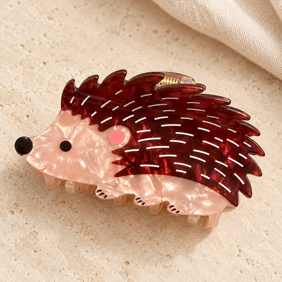 🌈Pince à cheveux originale en acrylique – Animaux et fruits
