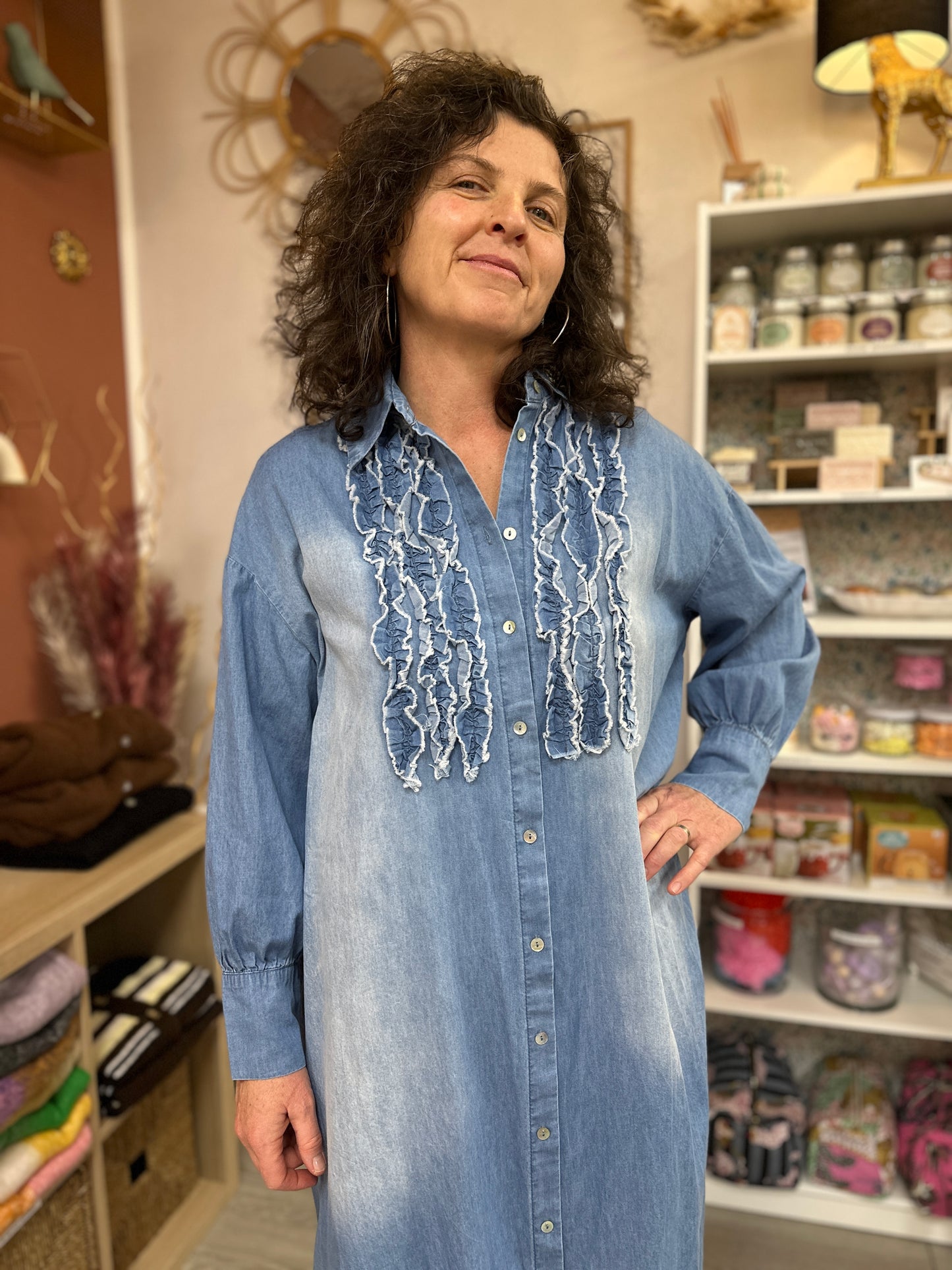 💙 Robe Stool en jean Banditas – Esprit bohème structuré