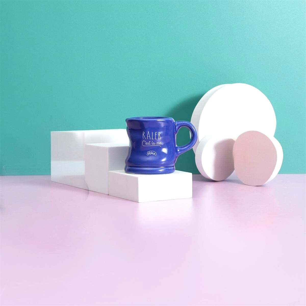 😄Mugs Bonne humeur froissée – Bleu ou Rouge