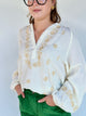 Blouse écrue avec broderies dorées sur le devant – Abana Boutique Ustaritz