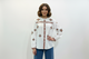 Blouse blanche femme à broderies florales et détails ethniques, manches longues et coupe fluide - Abana 64480