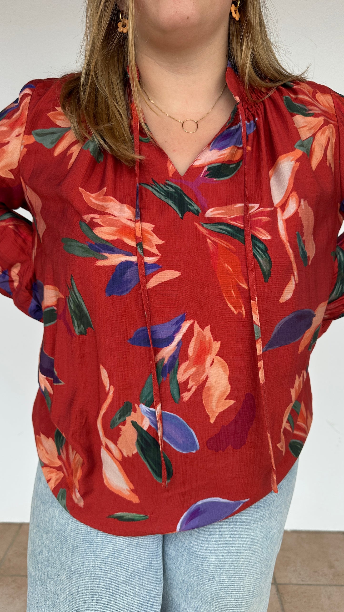 Chemise fluide Paloma en viscose et polyester colorée – tailles L à 4XL