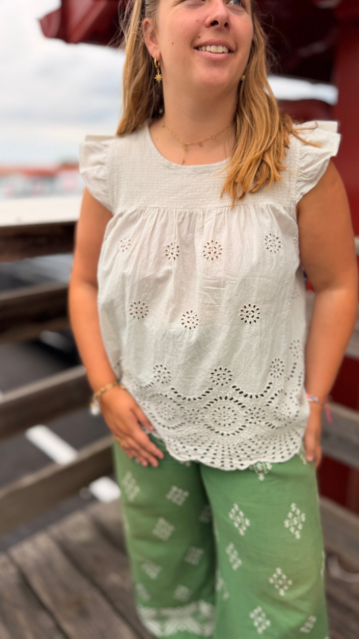 blouse ecru manches volants fluide ample taille unique femme banditas johanna paris orfeo paris paris nantes reims amiens metz