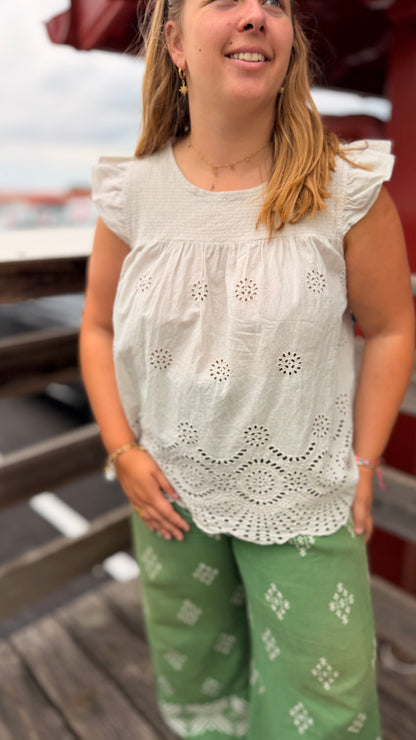 blouse ecru manches volants fluide ample taille unique femme banditas johanna paris orfeo paris paris nantes reims amiens metz