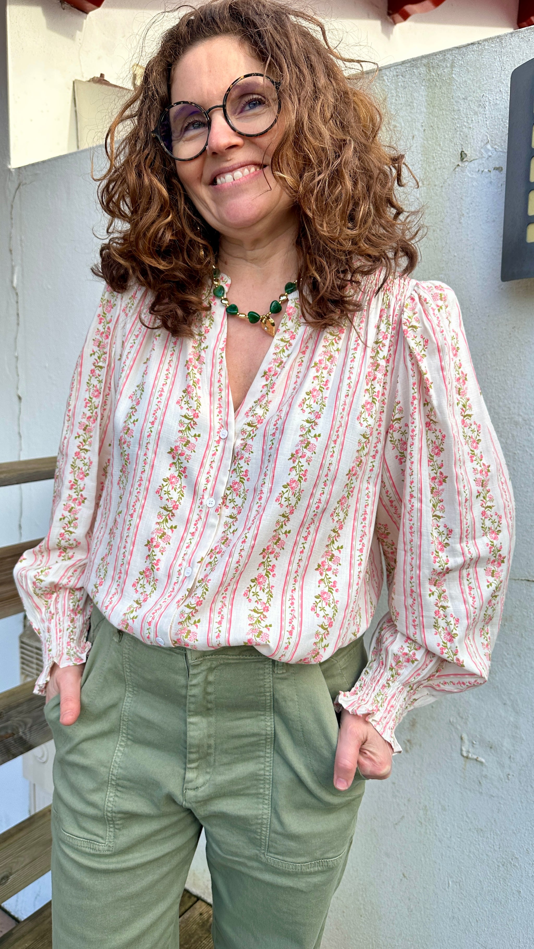blouse imprime floral poheme femme lyon
