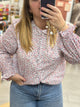 blouse fleurie rose femme kilky paris