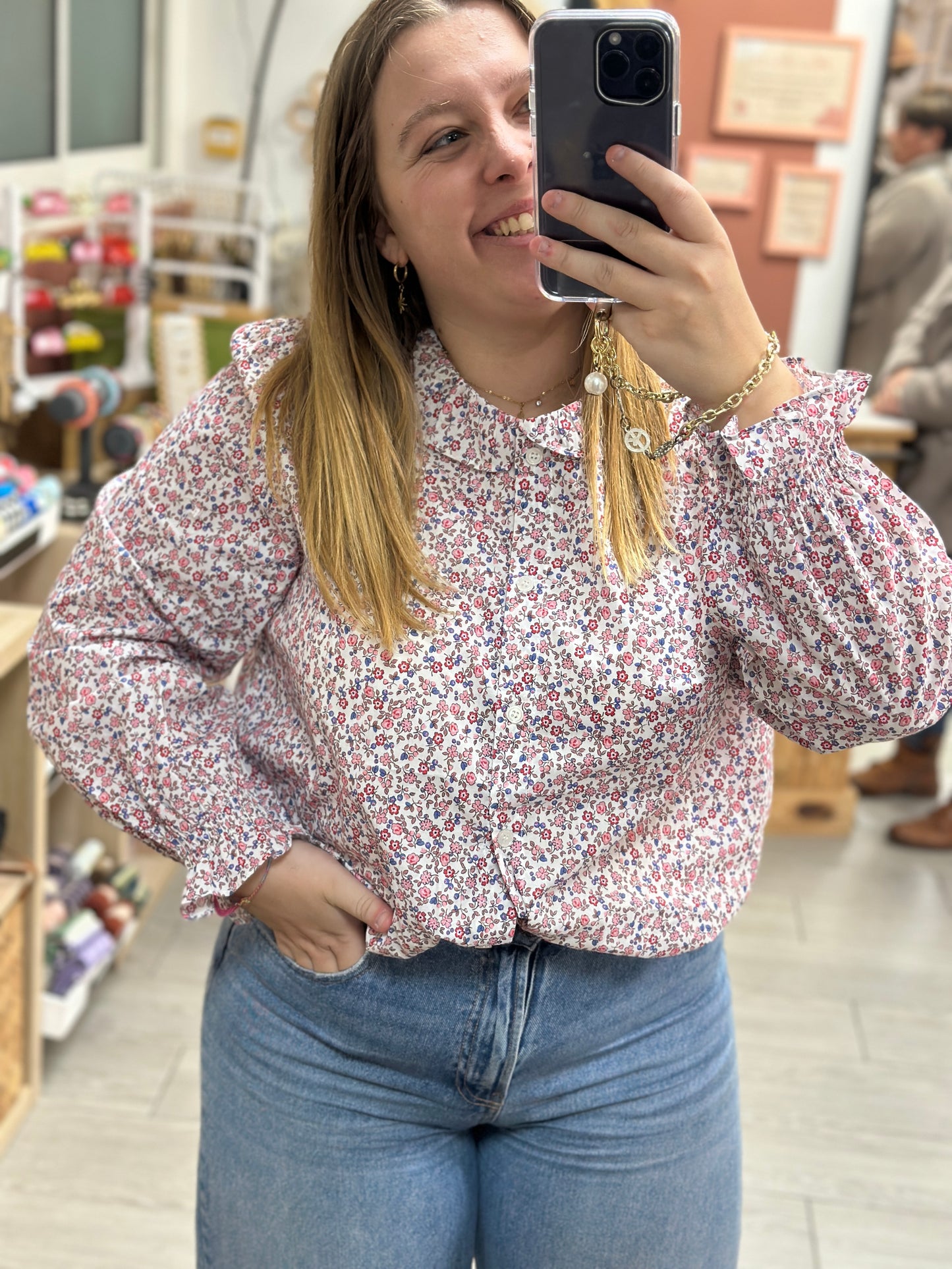 blouse fleurie coton johanna paris marseille