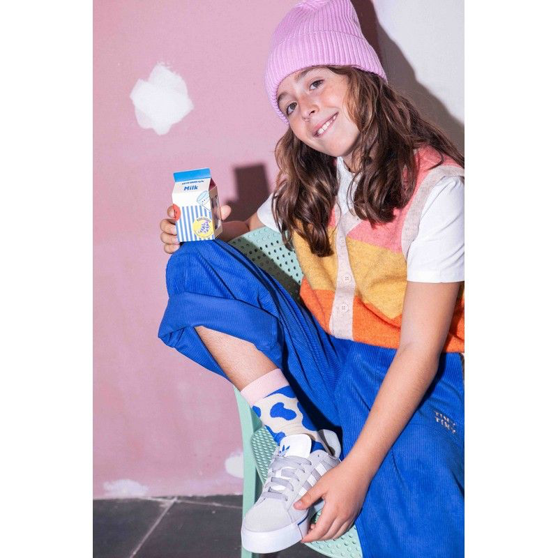 chaussettes eat my socks kids milk blue toulouse