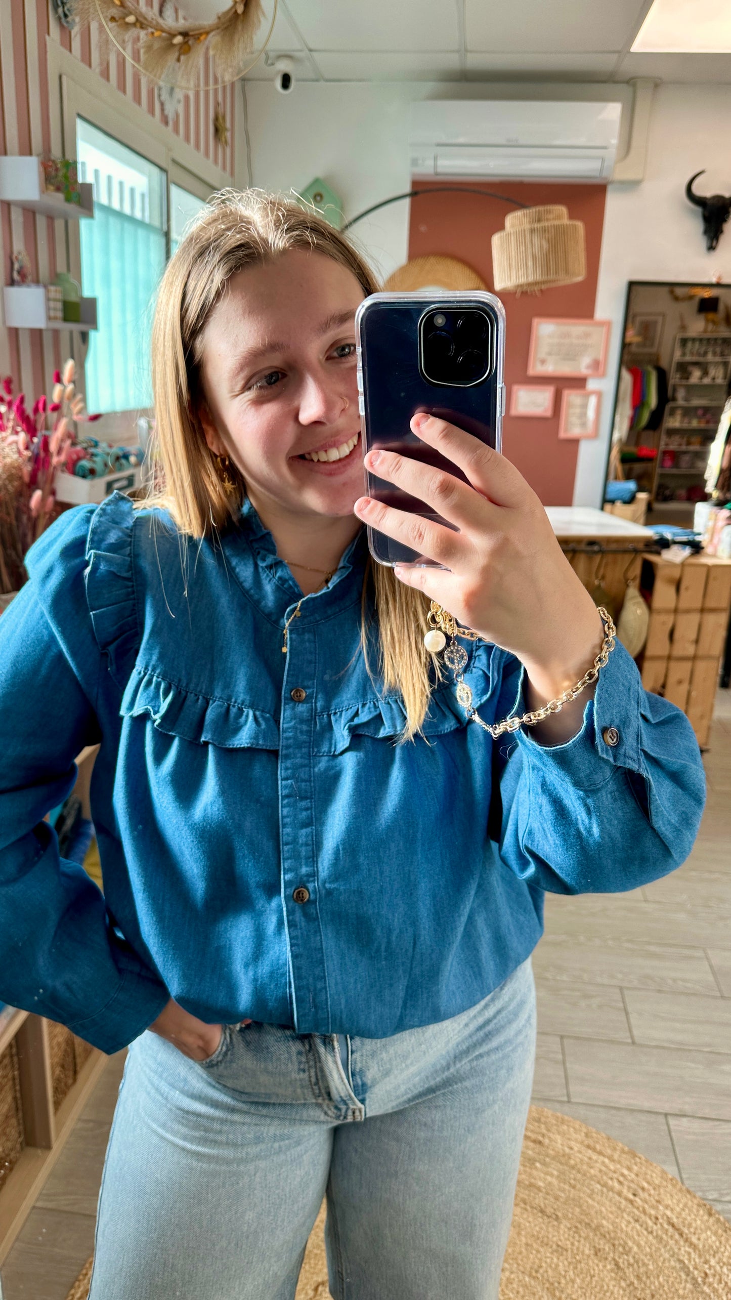 chemise jean volants xl 3xl maelle aix en provence