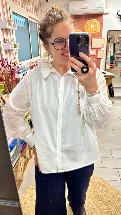 chemise douce confort en blanc espri boheme by one toulouse