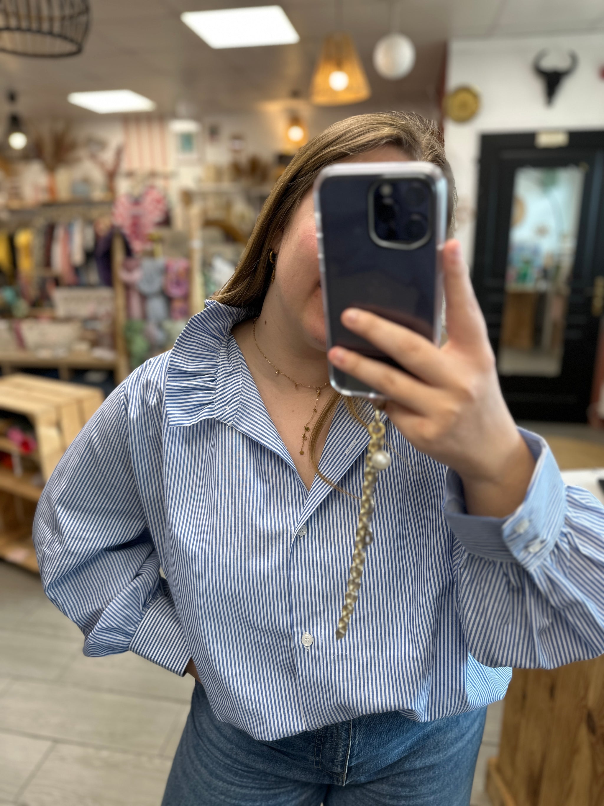 chemise grande taille femme rayures bleues maelle Toulouse