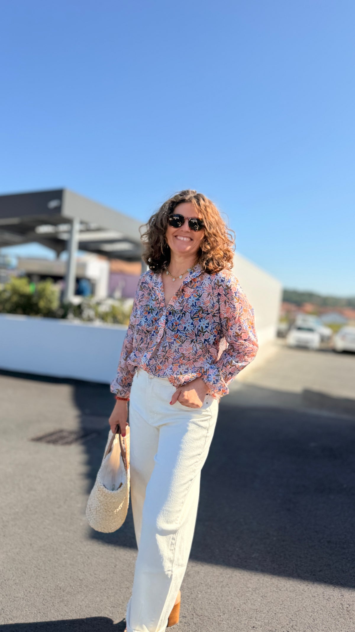chemise coloré fleuris rose violet orange jean barrel ecru blanc maelle cmelodie nina carter bordeaux merignac marmande