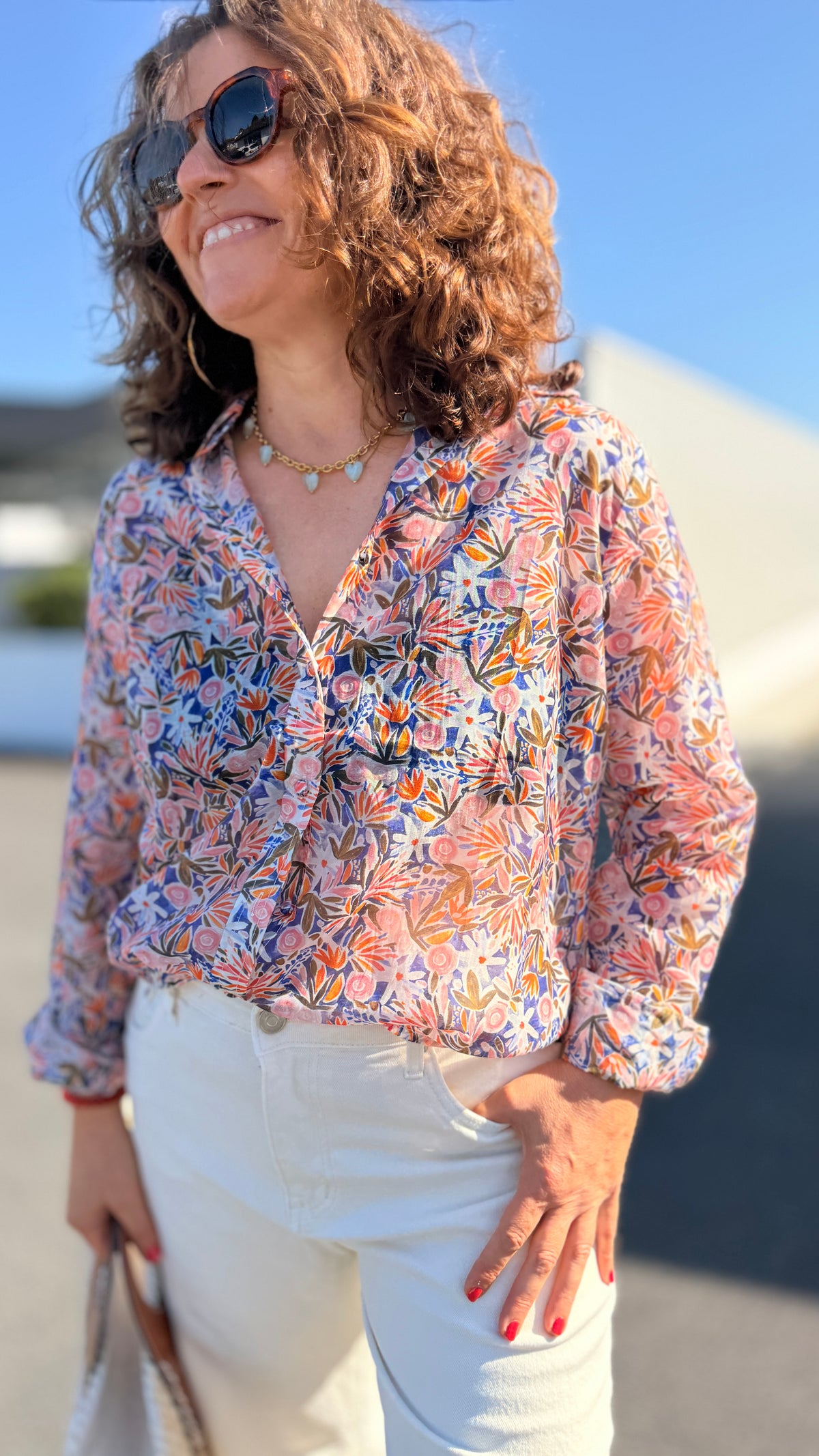 chemise tons coloré fleuris legere douce look rentrée arfait mode femme lacaumy adore paris toulouse bordeuaux pau tarbes