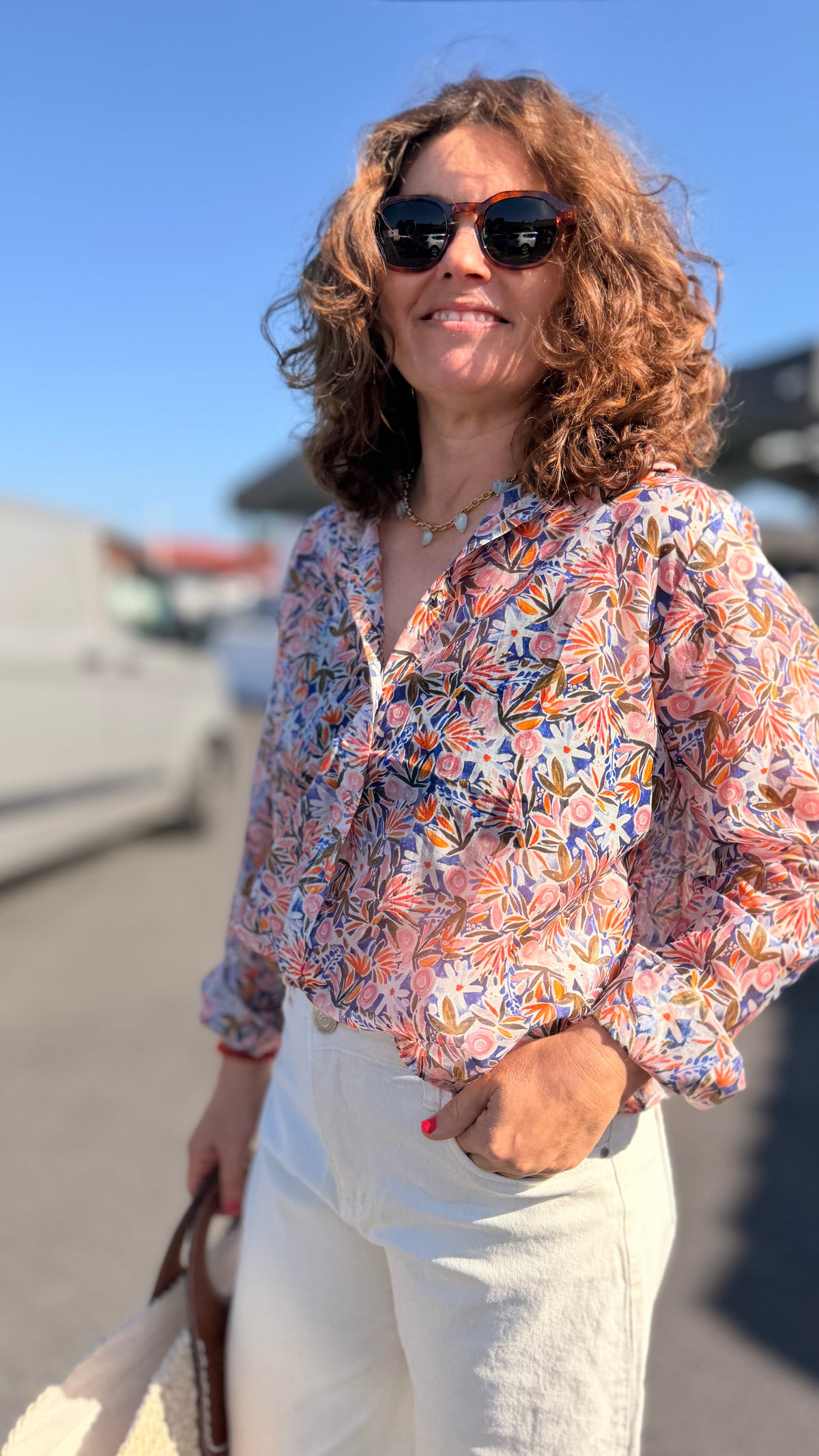 chemise fluide a motifs fleuris colorés banditas johanna paris aix en provence toulon perpignan