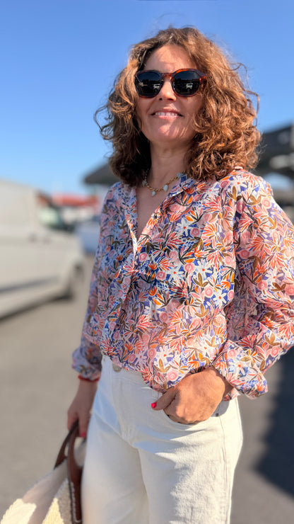 chemise fluide a motifs fleuris colorés banditas johanna paris aix en provence toulon perpignan