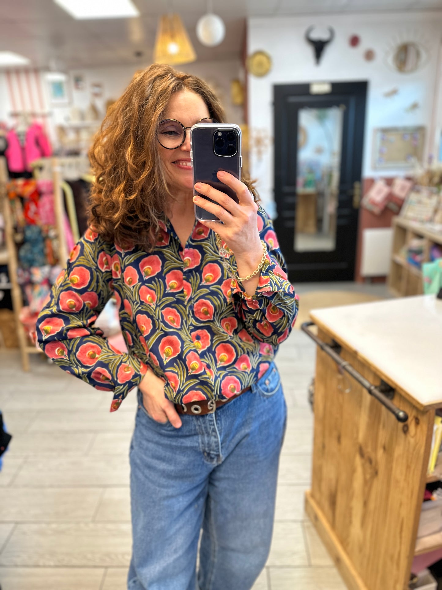 chemise Mathilde fleurie coton femme - Banditas from Marseille 69384