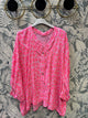 Chemise rose fuschia Solane en coton oversize femme du 36 au 48