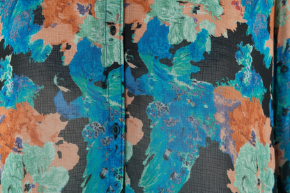 Chemise femme chic à imprimé floral coloré, coupe confortable idéale avec un jean ou un pantalon habillé - Abana 64600